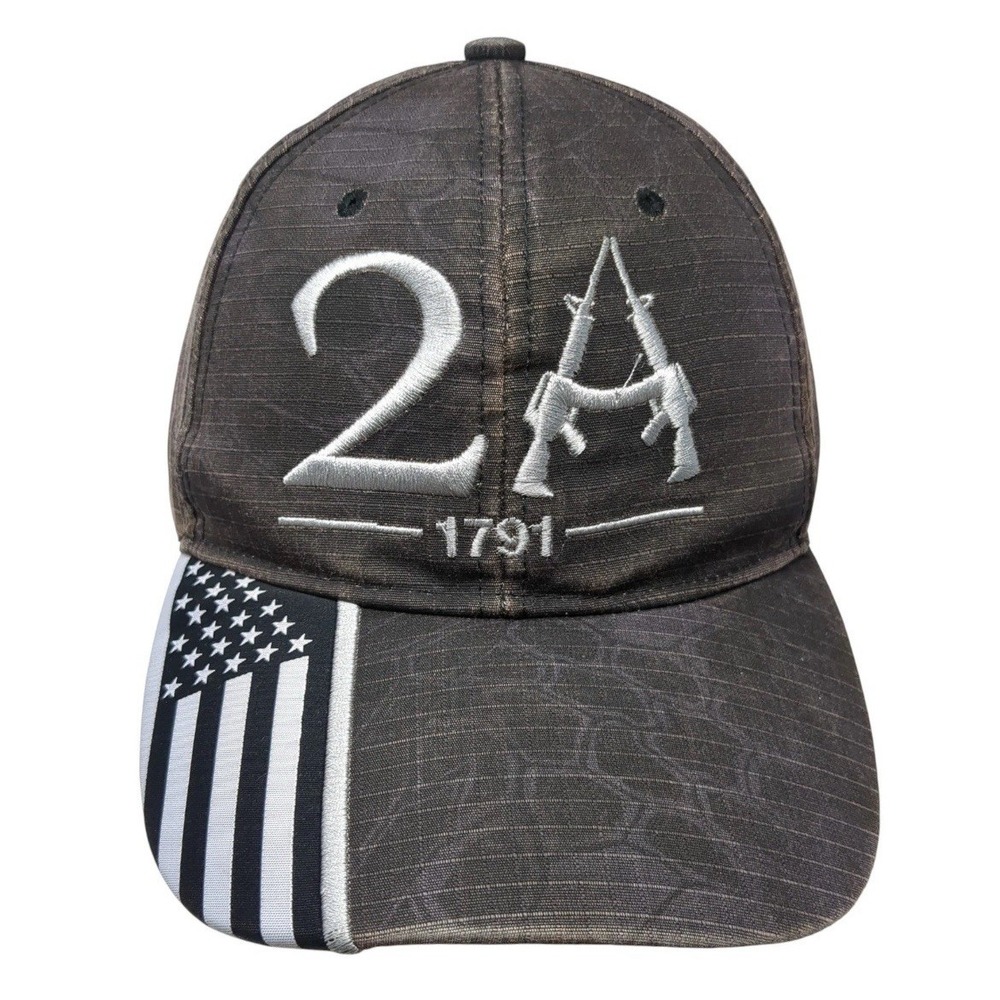 2A 1791 U.S. Flag Strapback Baseball Cap Multi One Size Adjustable Embroidered